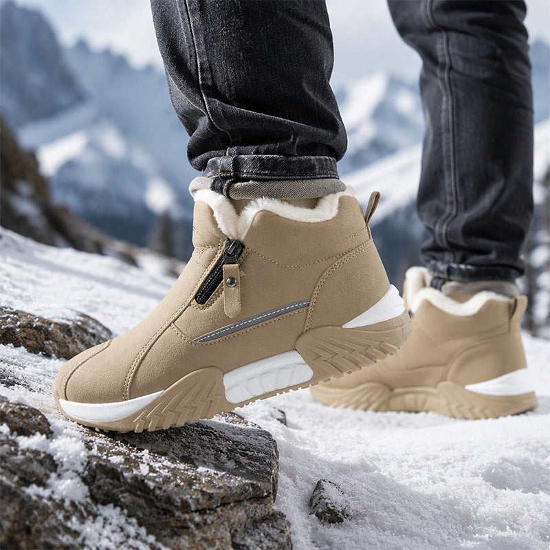 Herren Warme Gefütterte Winter-Stiefeletten mit Fleece