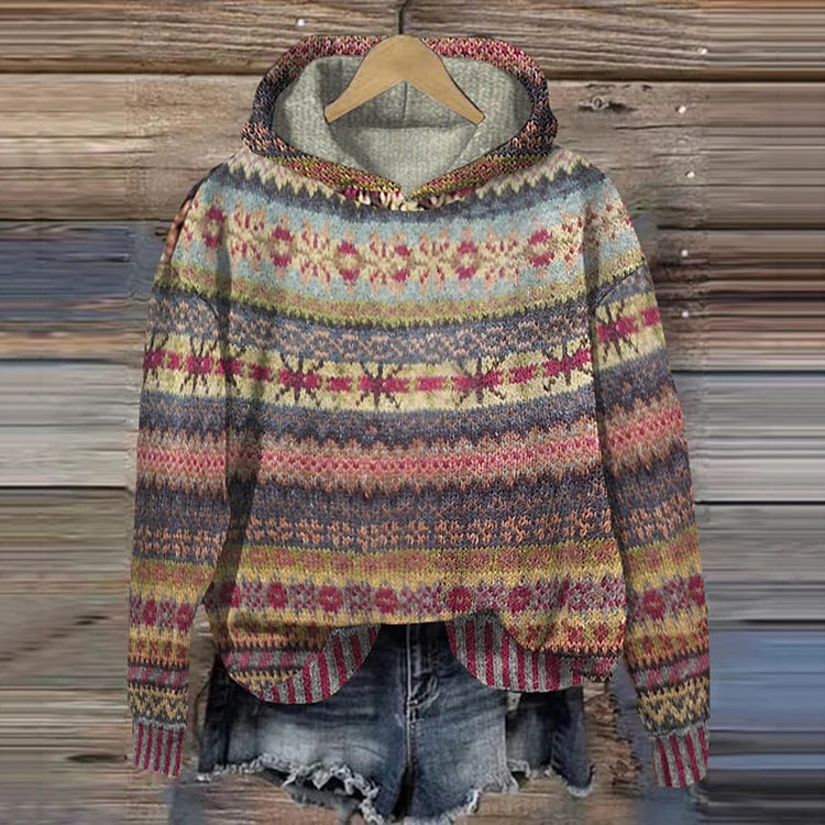 Zeitloser gemusterter Hoodie