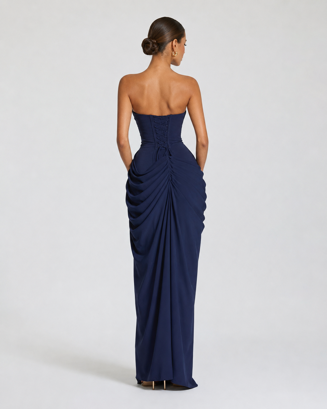 Drapiertes Abendkleid
