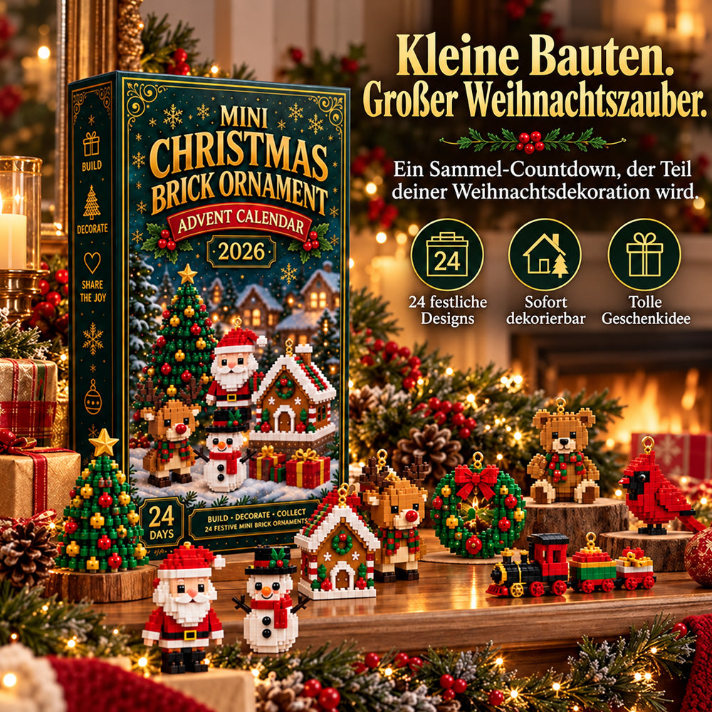 Baumzauber | 24-Tage-Adventskalender mit Mini-Weihnachtsbaumschmuck zum Selberbauen | 24 festliche Bausets mit Aufhängeschlaufen