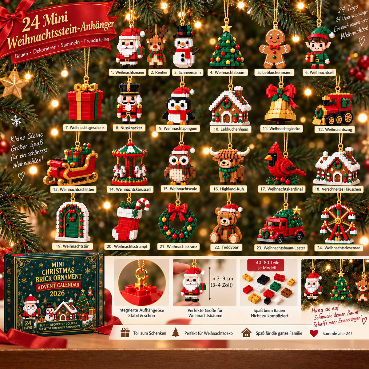 Bauvino | Baustein-Adventskalender für die ganze Familie