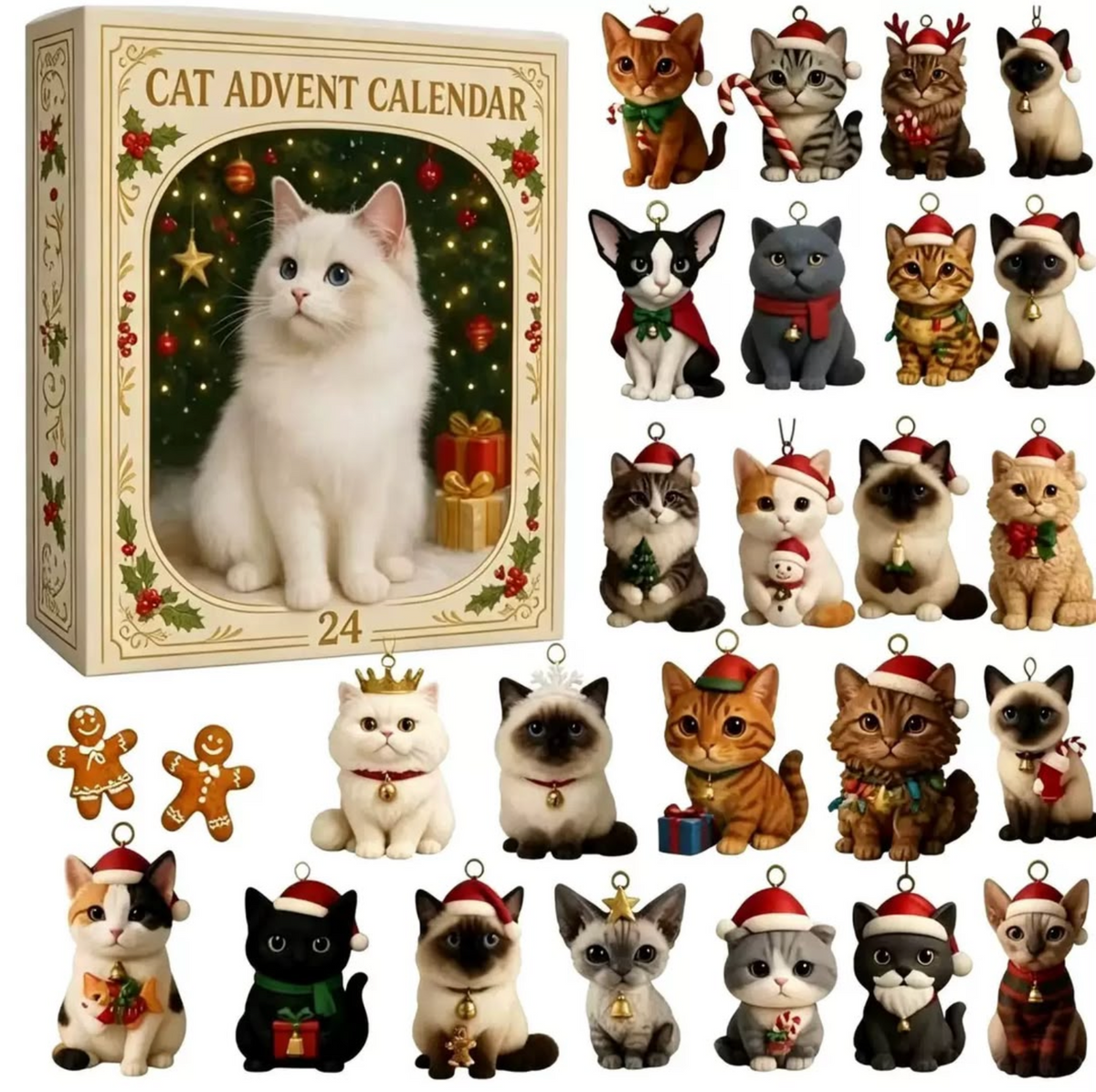 24-Tage Katzen-Weihnachts-Adventskalender