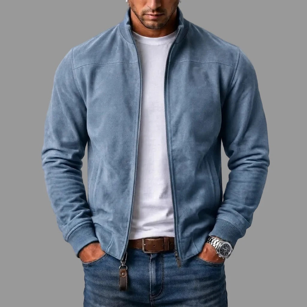 Bomberjacke aus Veloursleder