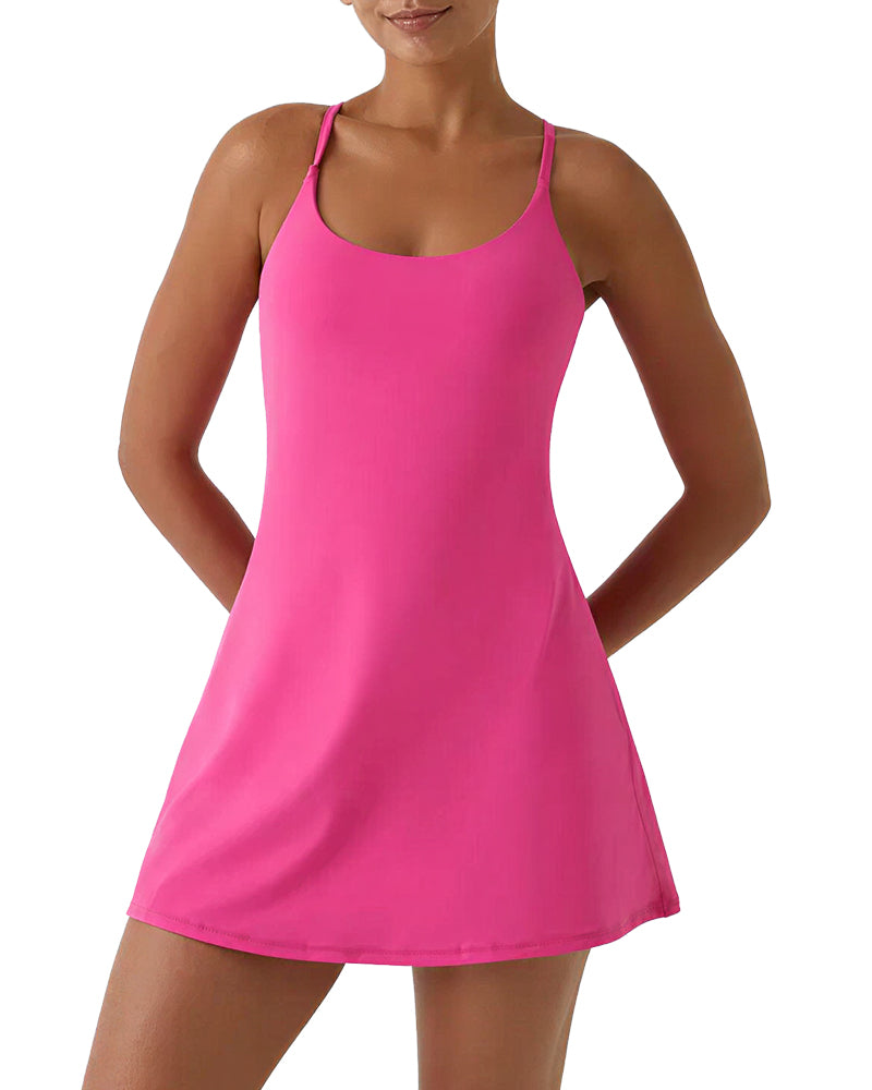 Active Kleid mit integrierten Shorts und Taschen