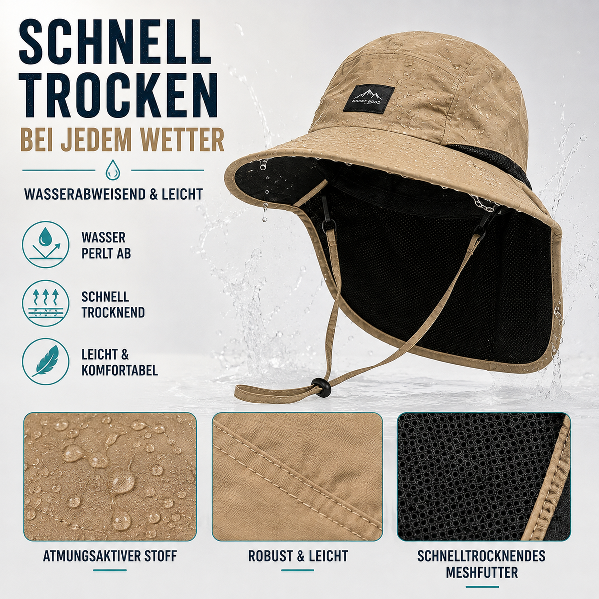 Camp Basel | Brimwick Sonnenhut mit Nackenschutz