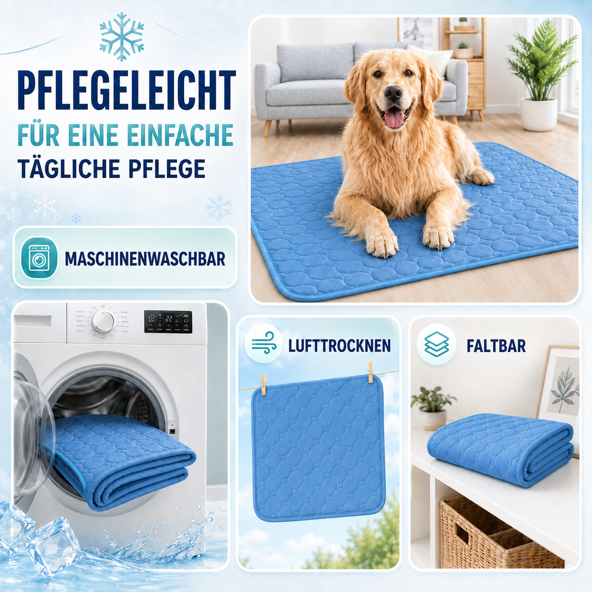 Camp Basel | Coolpaw Atmungsaktive selbstkühlende Haustier-Schlafmatte