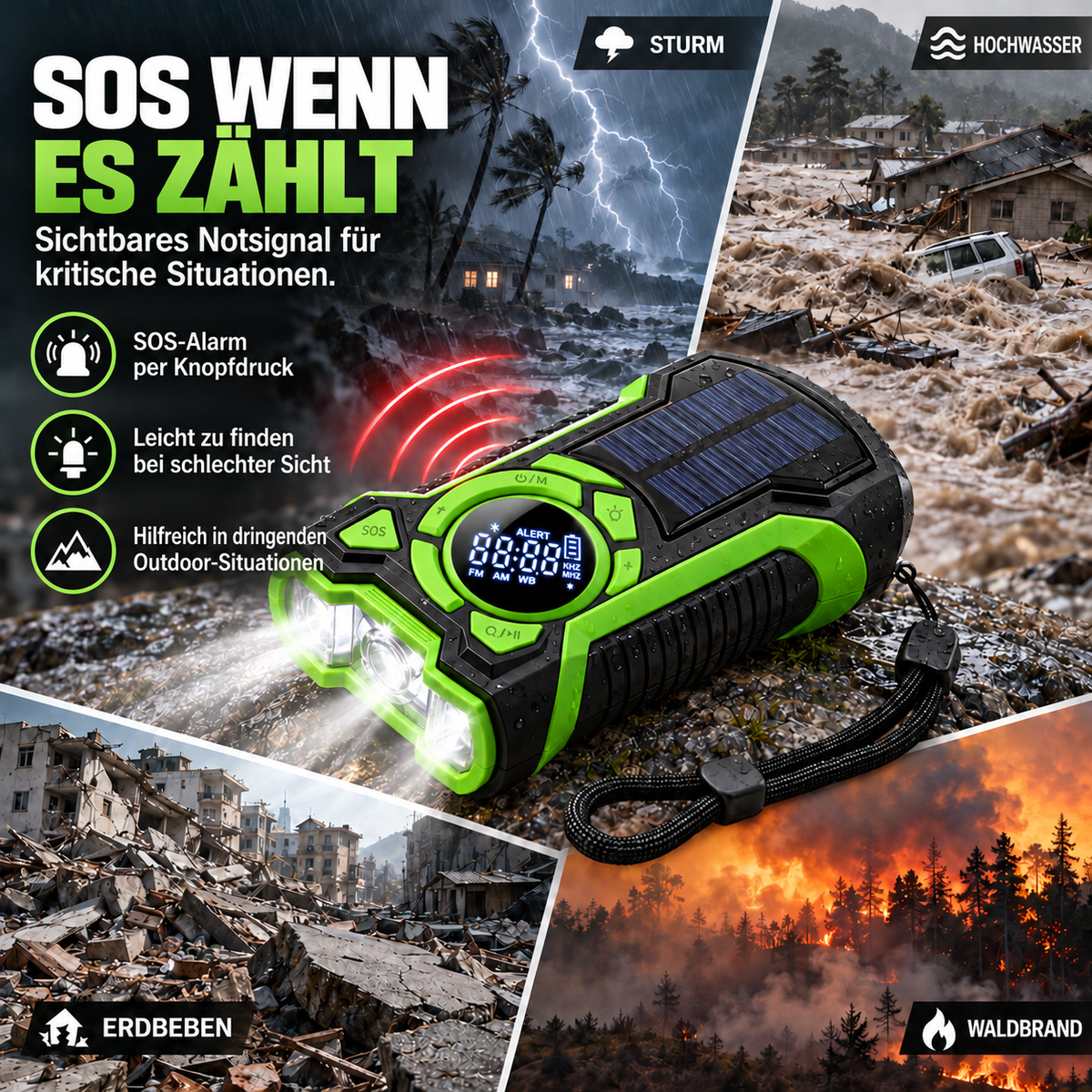 Camp Basel | Crankora Handkurbel-Notfallradio