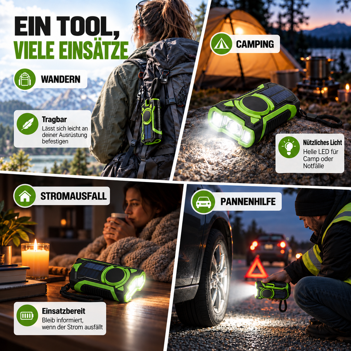 Camp Basel | Crankora Handkurbel-Notfallradio
