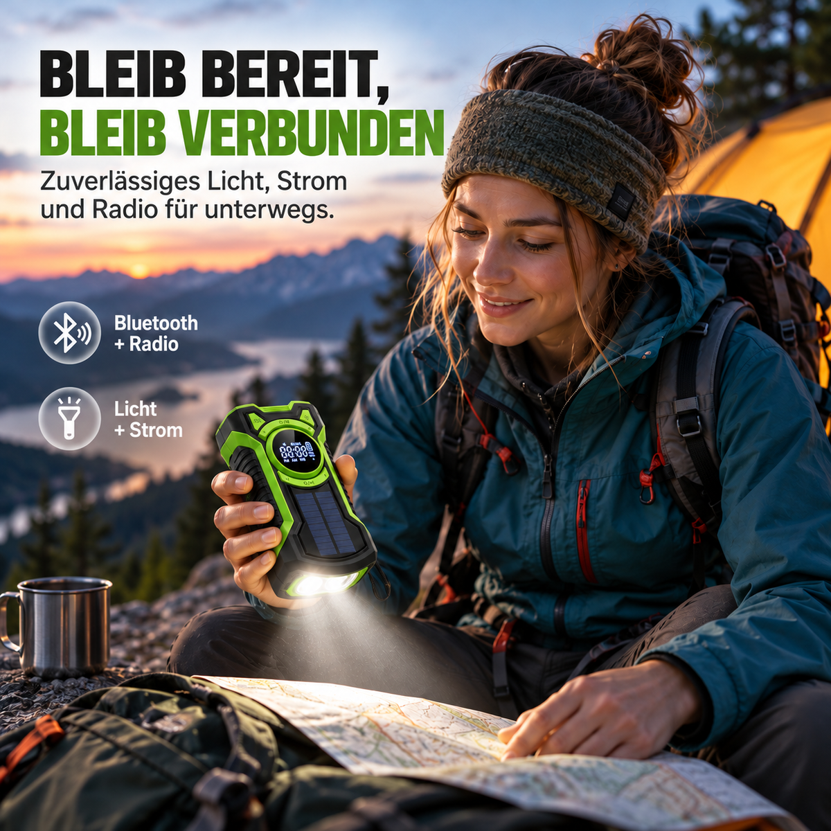 Camp Basel | Crankora Handkurbel-Notfallradio