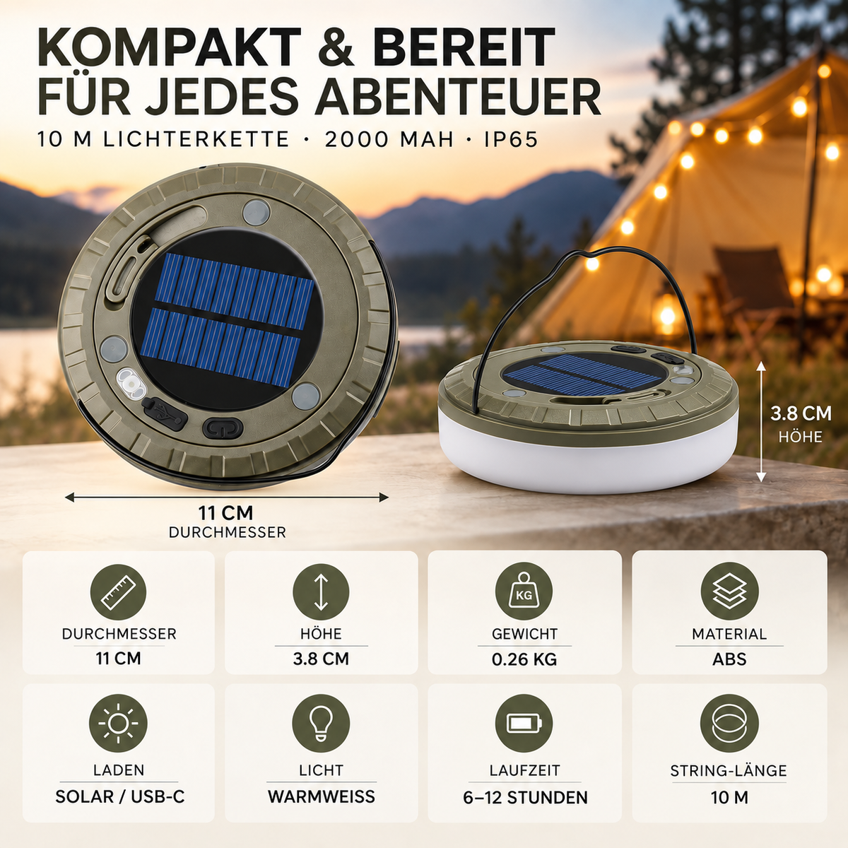 Camp Basel | DuoBeam Solarlaterne