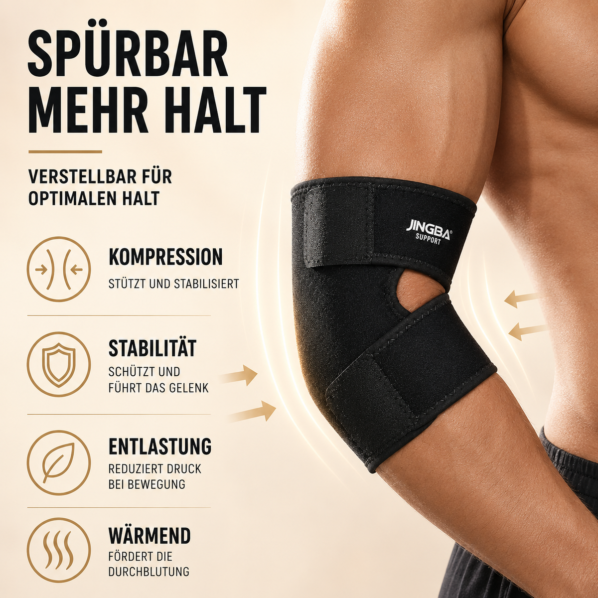 Camp Basel | Elbriq Verstellbare Ellbogen-Kompressionsbandage