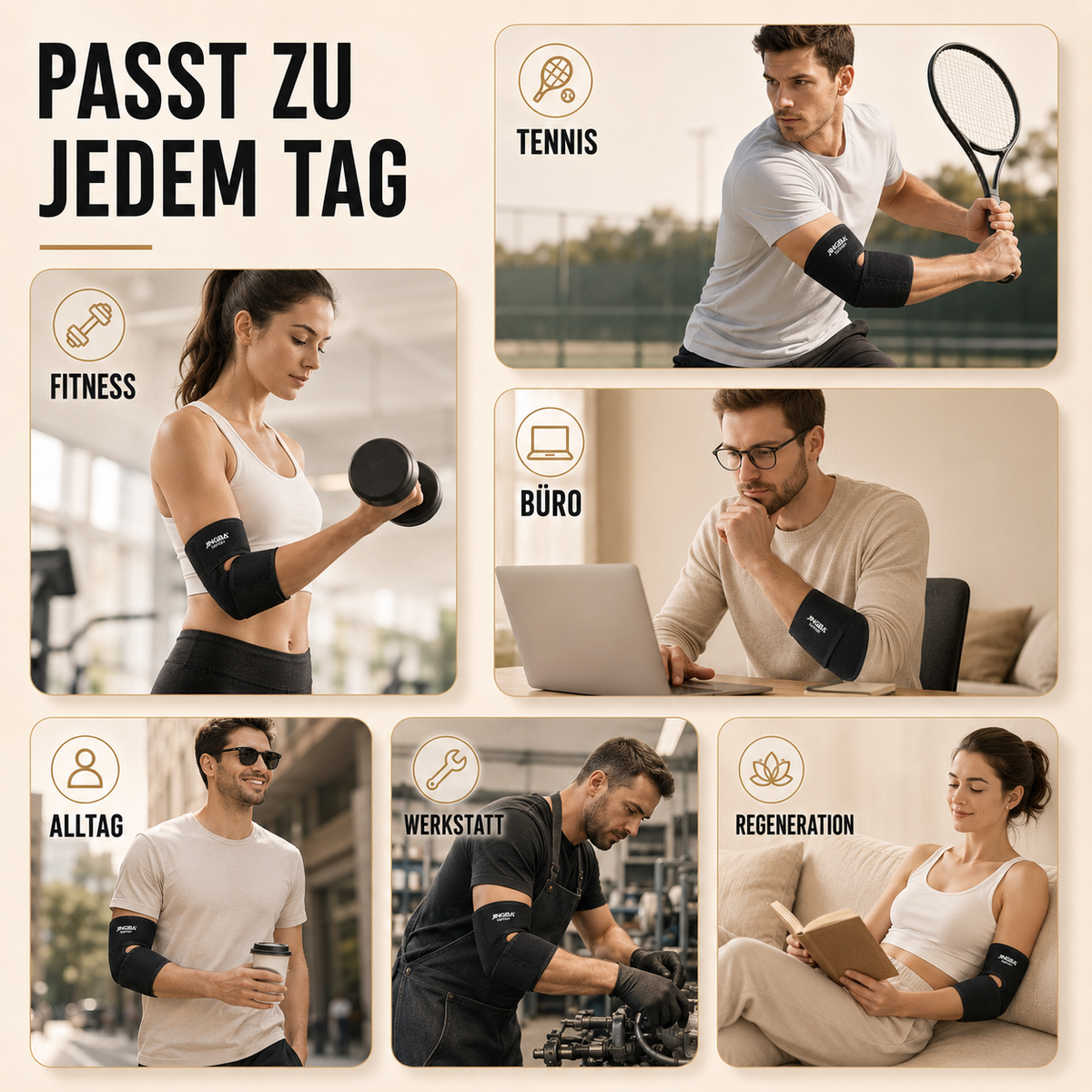 Camp Basel | Elbriq Verstellbare Ellbogen-Kompressionsbandage