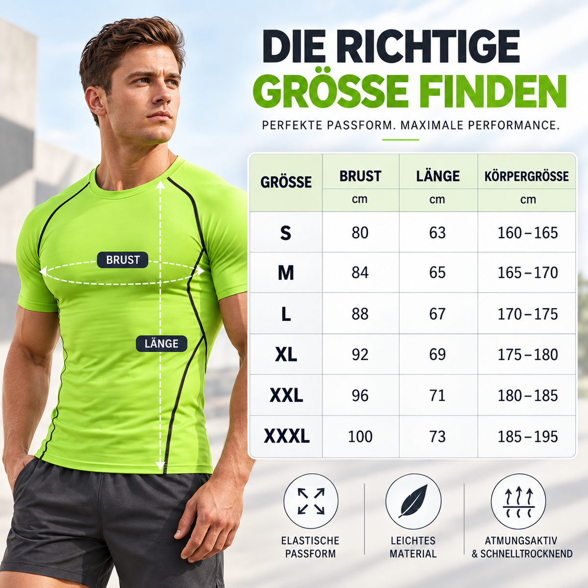 Camp Basel | Flexorix Herren Kompressions-Kurzarmshirt