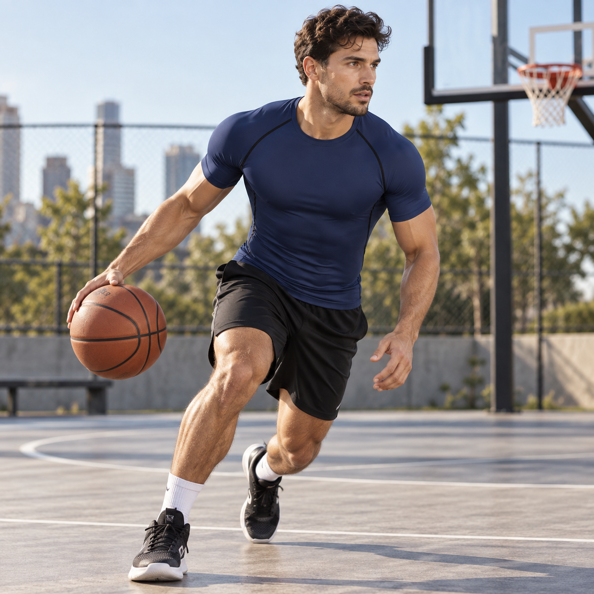 Camp Basel | Flexorix Herren Kompressions-Kurzarmshirt