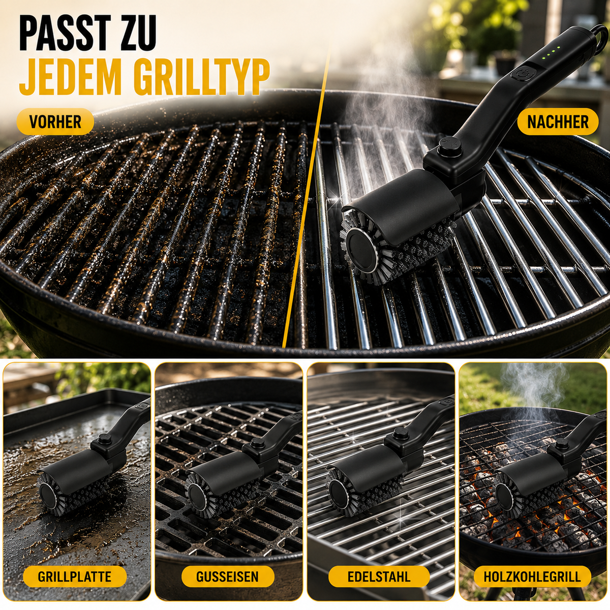 Camp Basel | Grillora Kabellose Elektro-Grillbürste