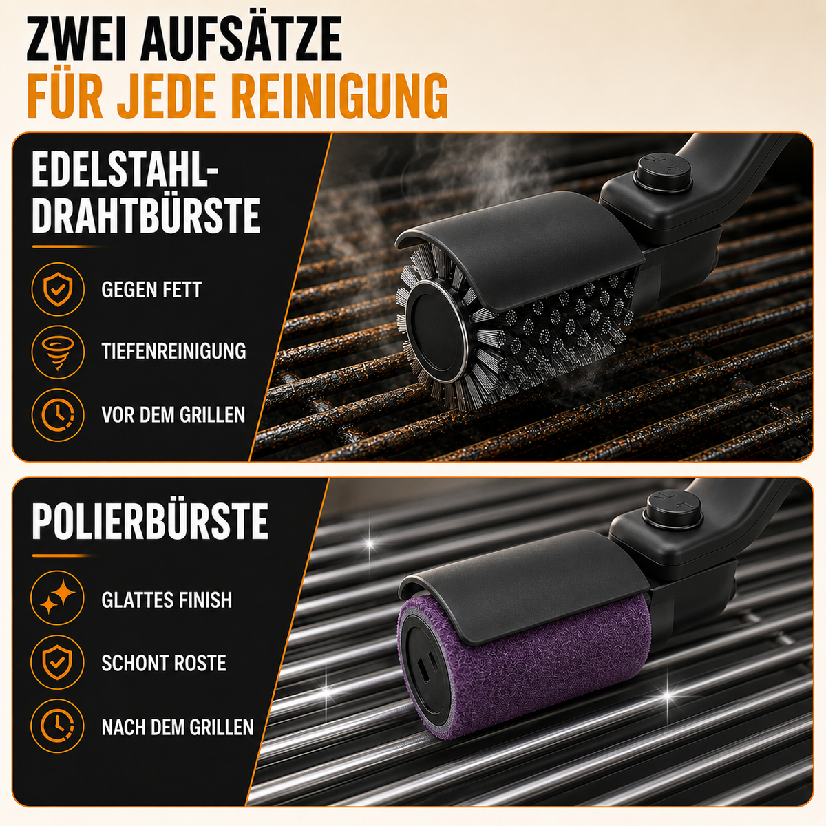 Camp Basel | Grillora Kabellose Elektro-Grillbürste