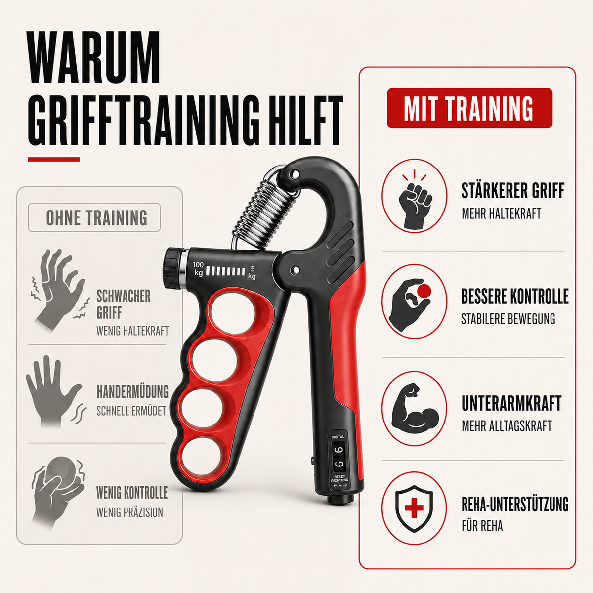 Camp Basel | Grippora Verstellbarer Metall-Handtrainer