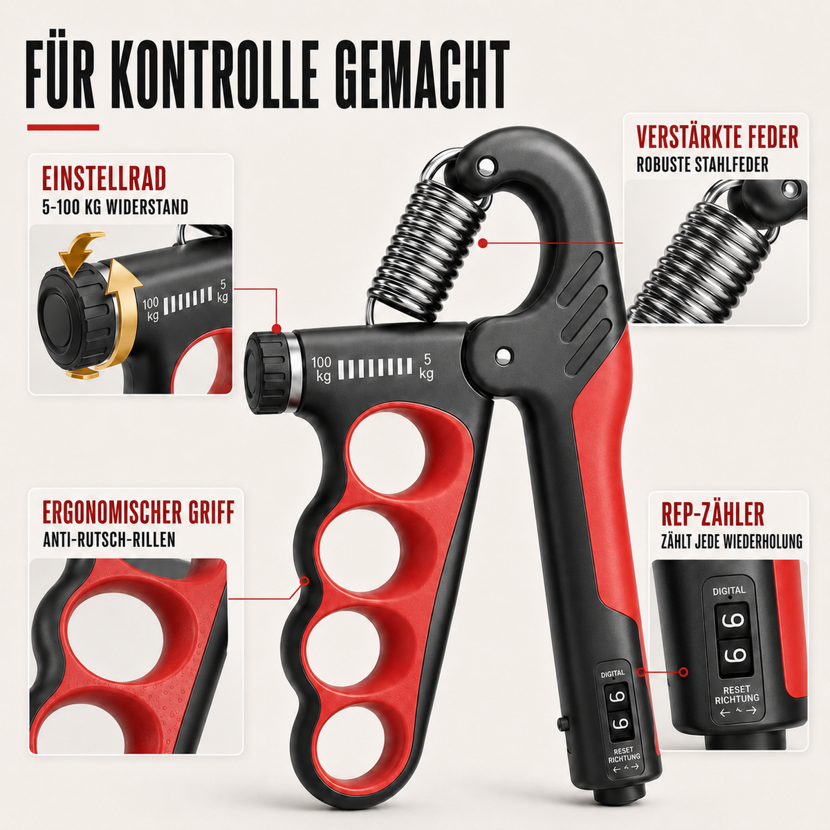 Camp Basel | Grippora Verstellbarer Metall-Handtrainer