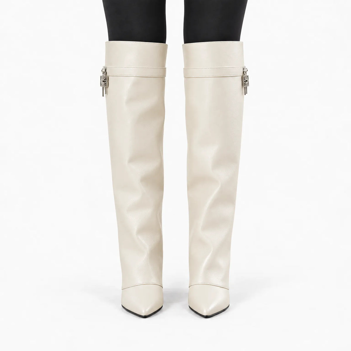Camp Basel | Kyra Schwarze Kniehohe Stiefel