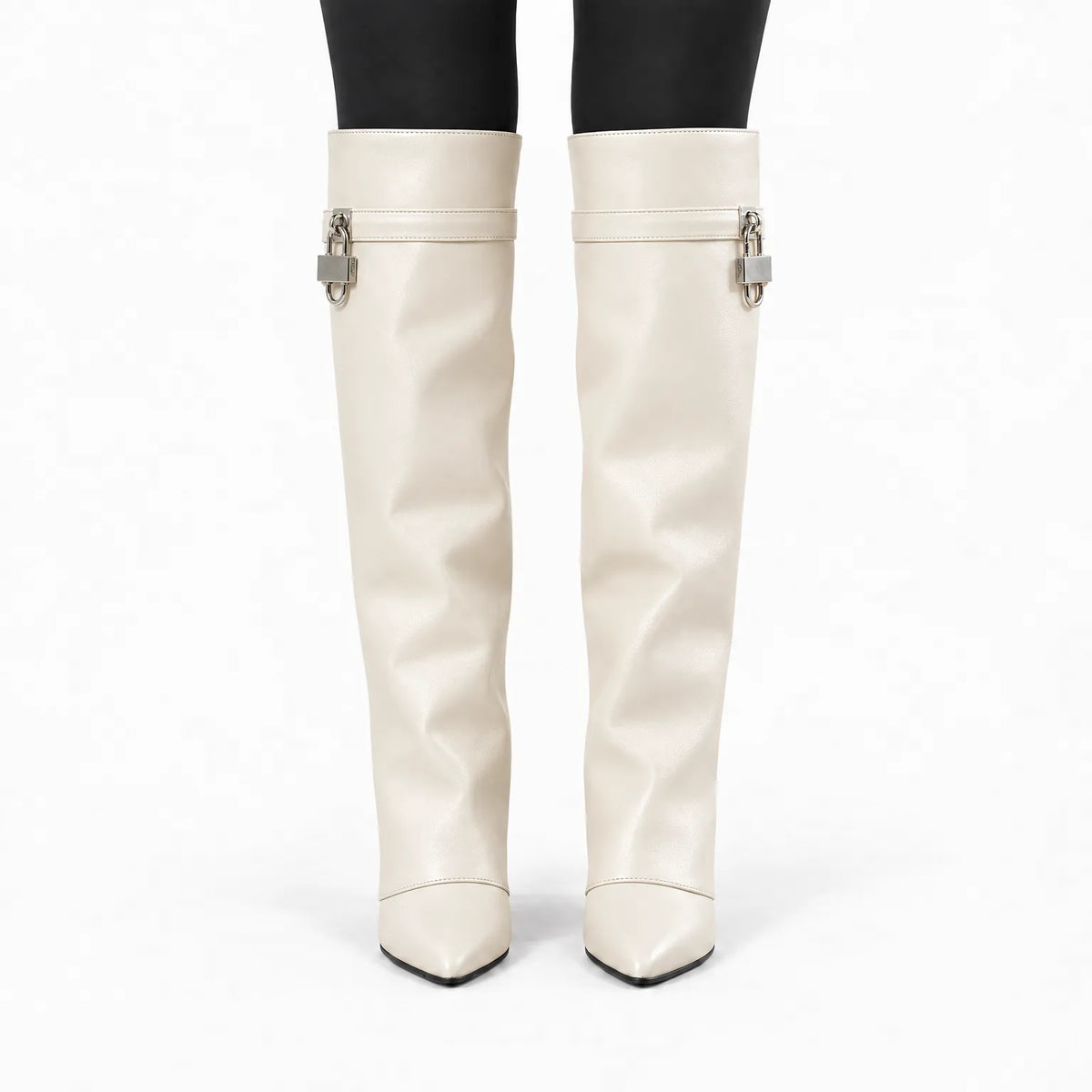 Camp Basel | Kyra Schwarze Kniehohe Stiefel