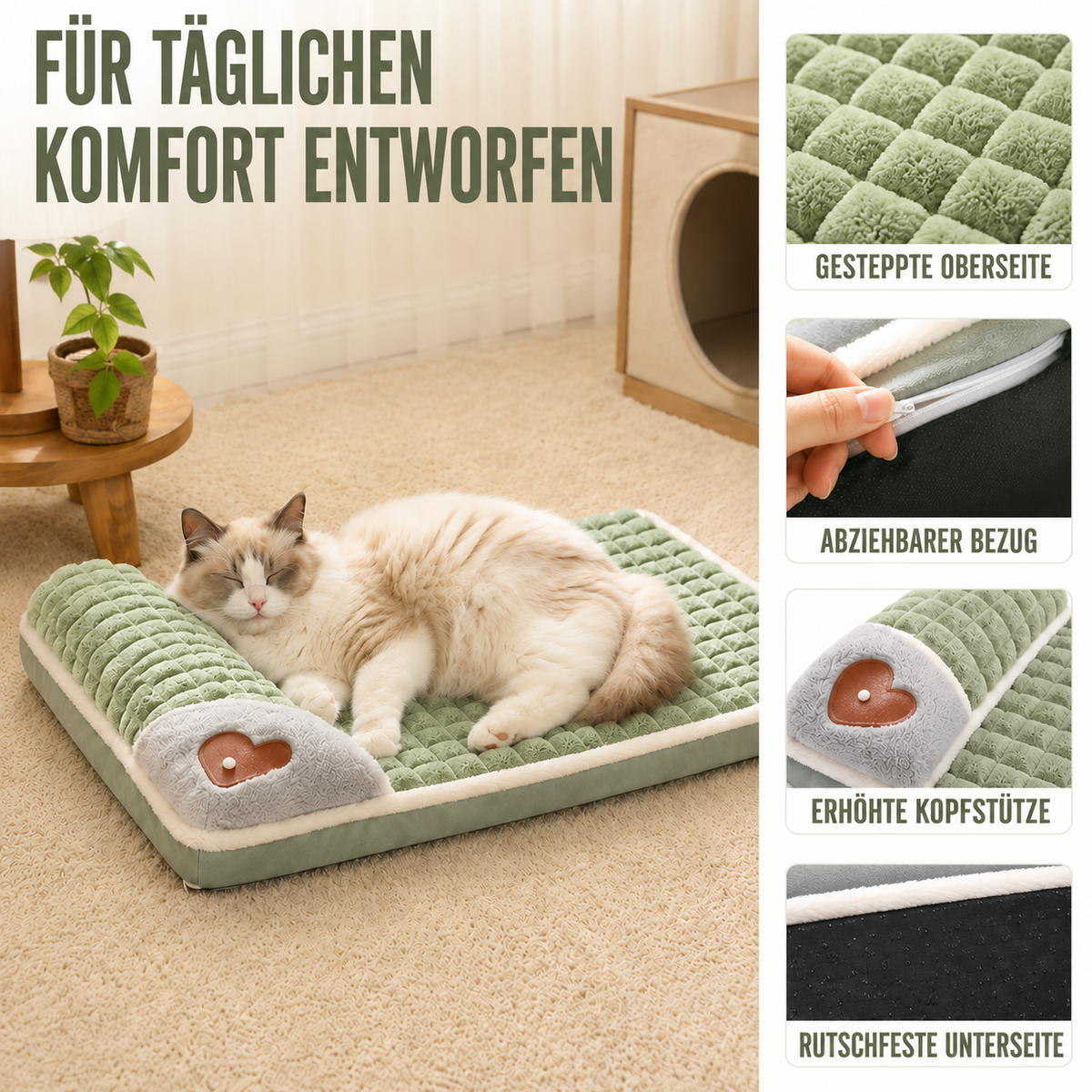 Camp Basel | Pawselle Orthopädisches Gedächtnisschaum-Haustierbett