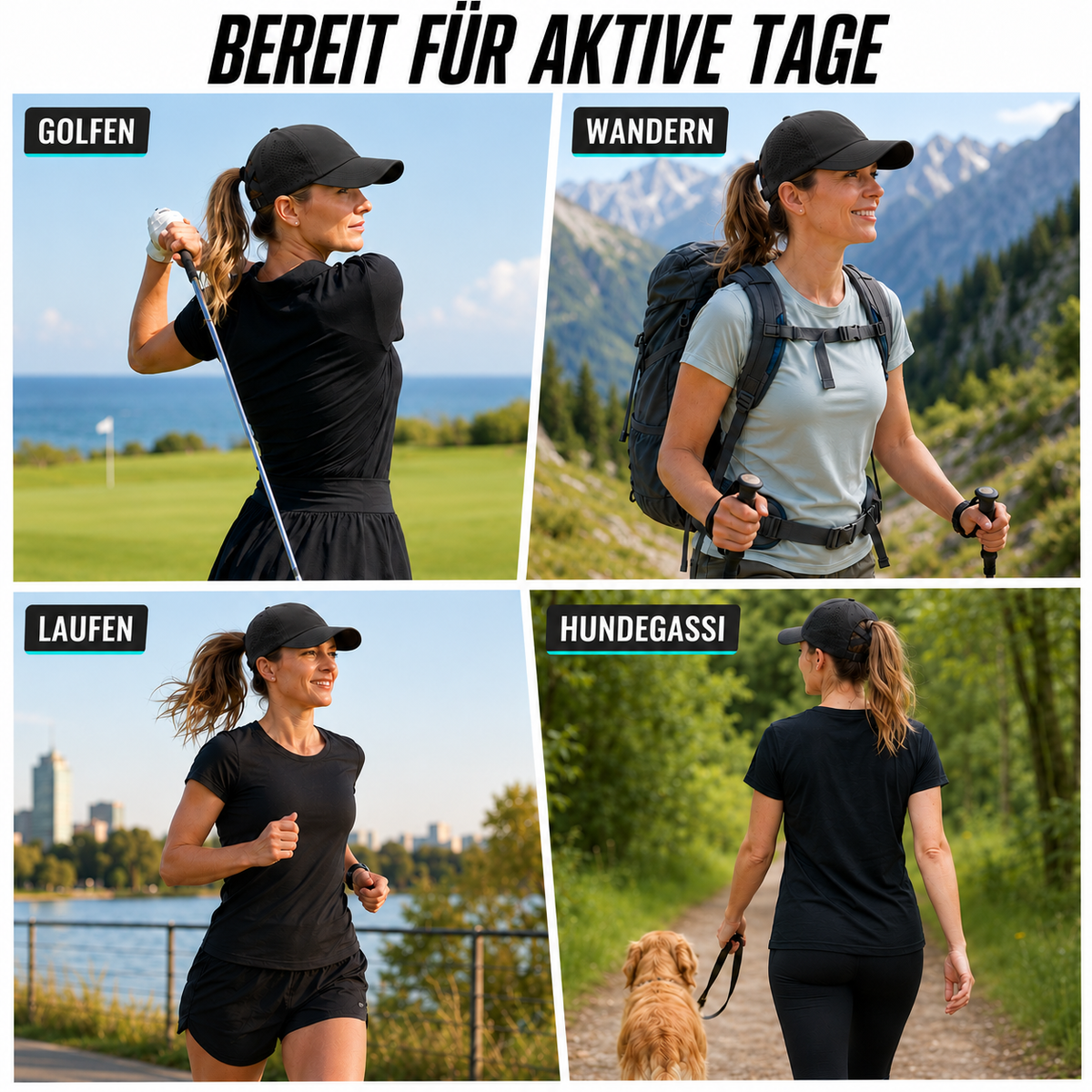 Camp Basel | Ponytaila Crossback-Ponytail-Sportmütze