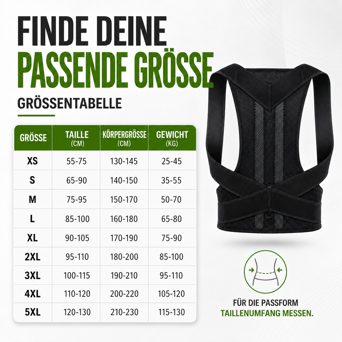 Camp Basel | PostuRise Verstellbare Unisex-Haltungsbandage
