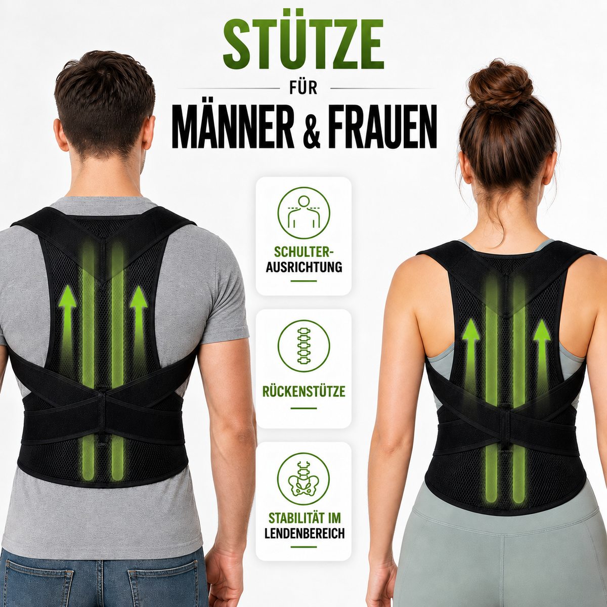 Camp Basel | PostuRise Verstellbare Unisex-Haltungsbandage