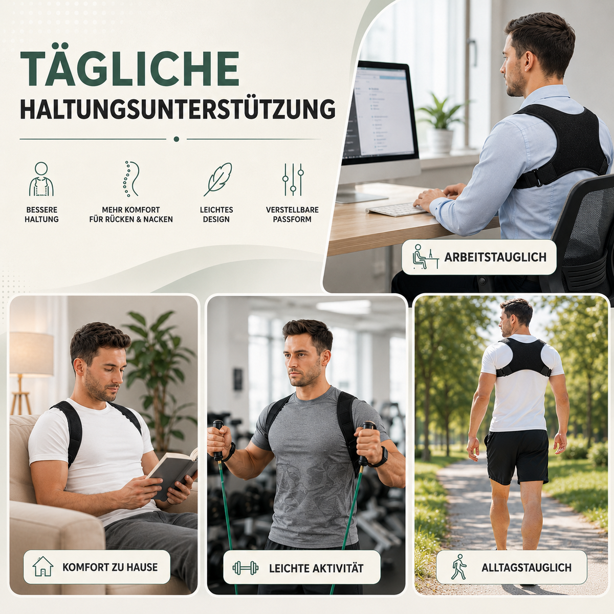 Camp Basel | PostuVance Verstellbare Haltungskorrektur-Bandage