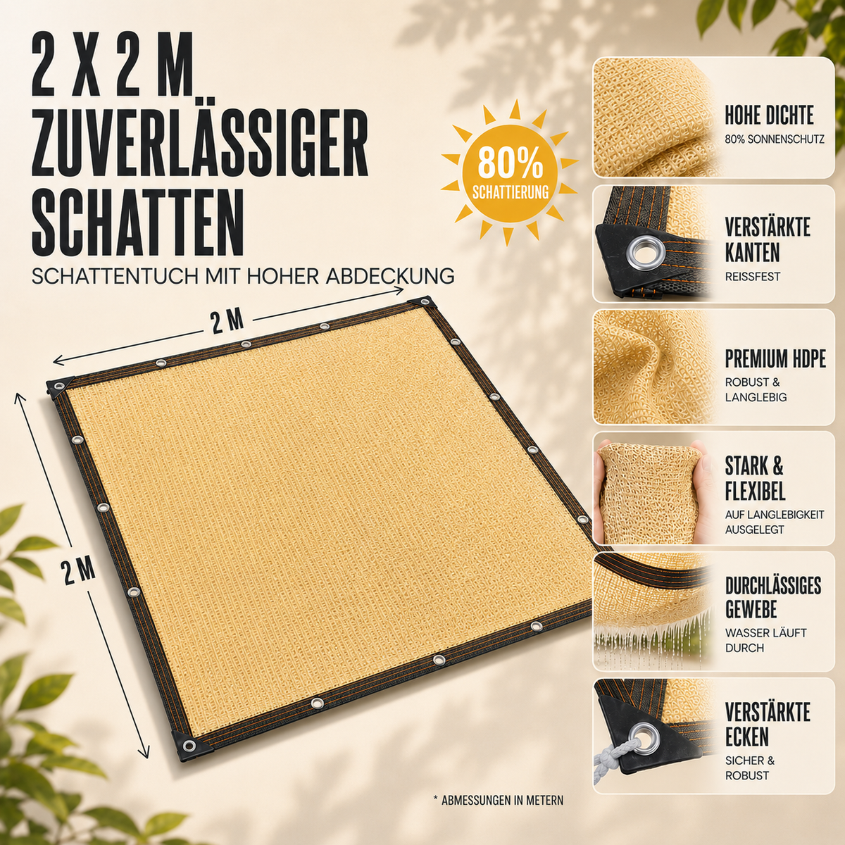 Camp Basel | Shadevaan Hochleistungs-Sonnenschutztuch