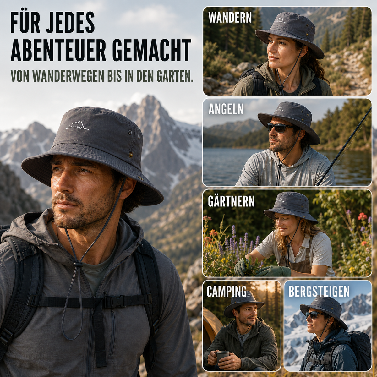 Camp Basel | Shadorra Breitkrempel-Outdoorhut wasserdicht