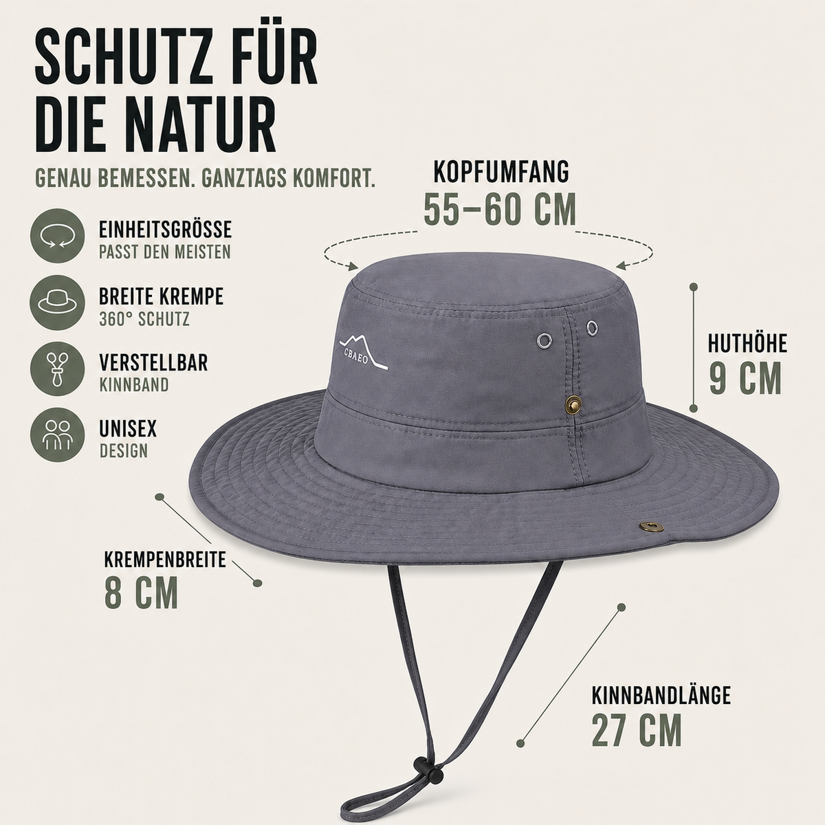 Camp Basel | Shadorra Breitkrempel-Outdoorhut wasserdicht