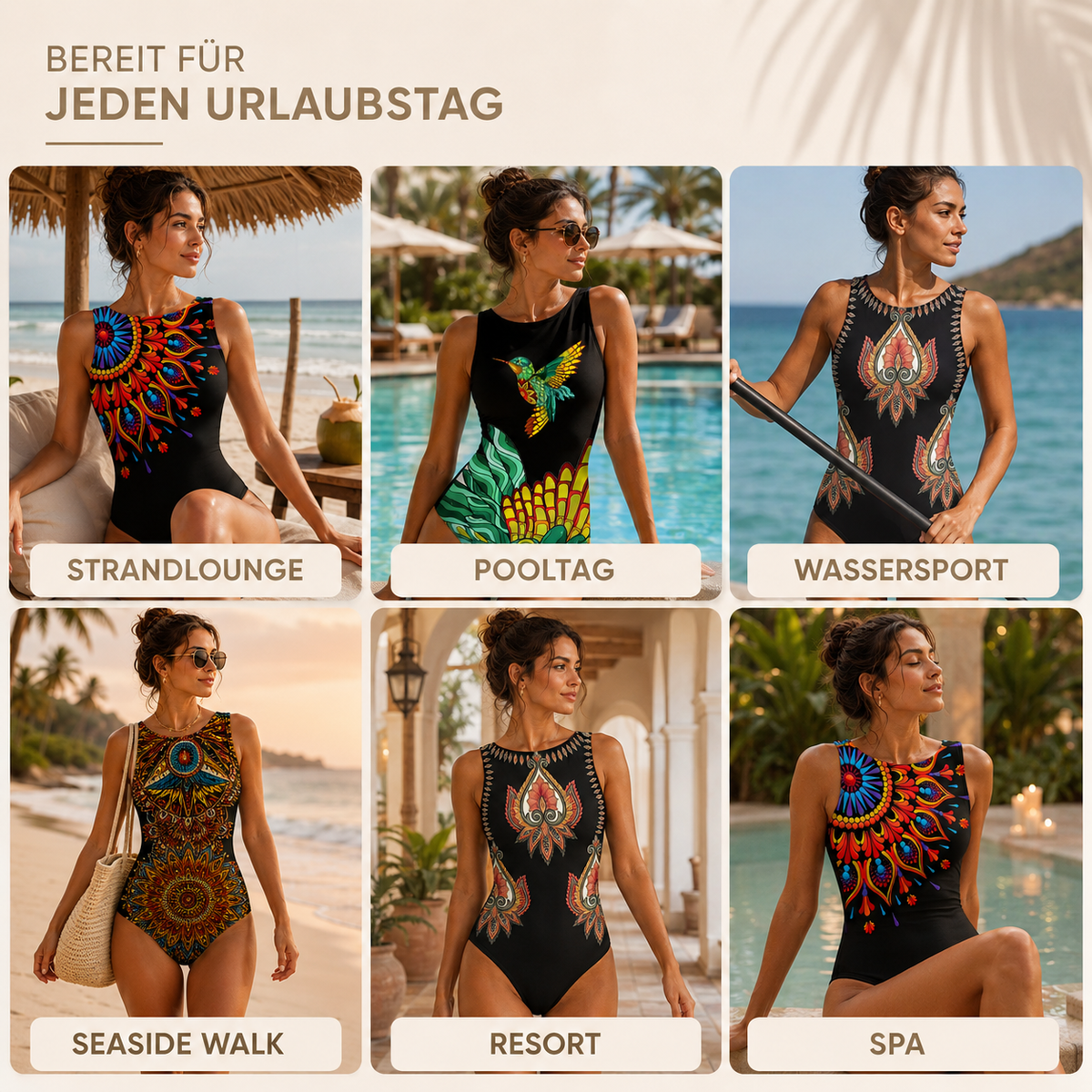 Camp Basel | Solarys Einteiliger bedruckter Badeanzug