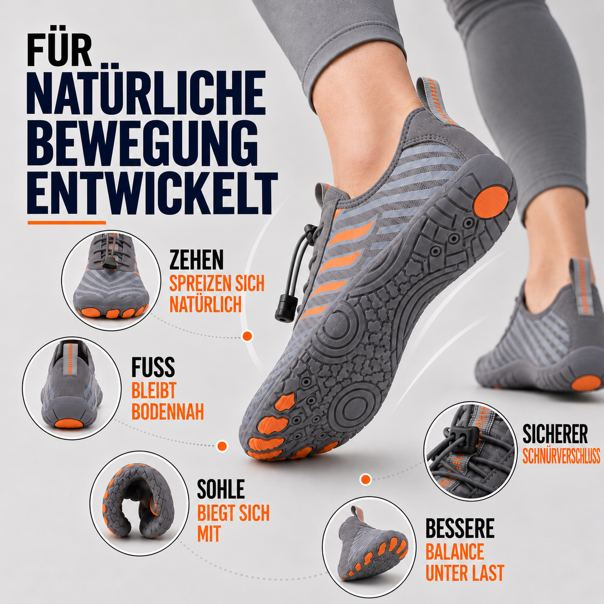 Camp Basel | Strideox Barfuß-Trainingsschuhe | Flache Sohle Trainingschuh