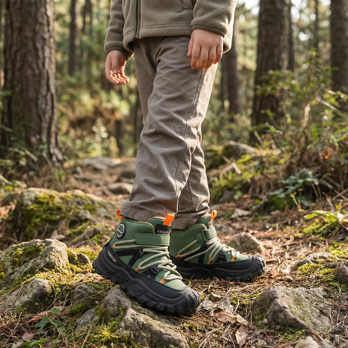 Camp Basel | Traxido Knoechelhoher Kinder-Wanderstiefel Mit Klettverschluss