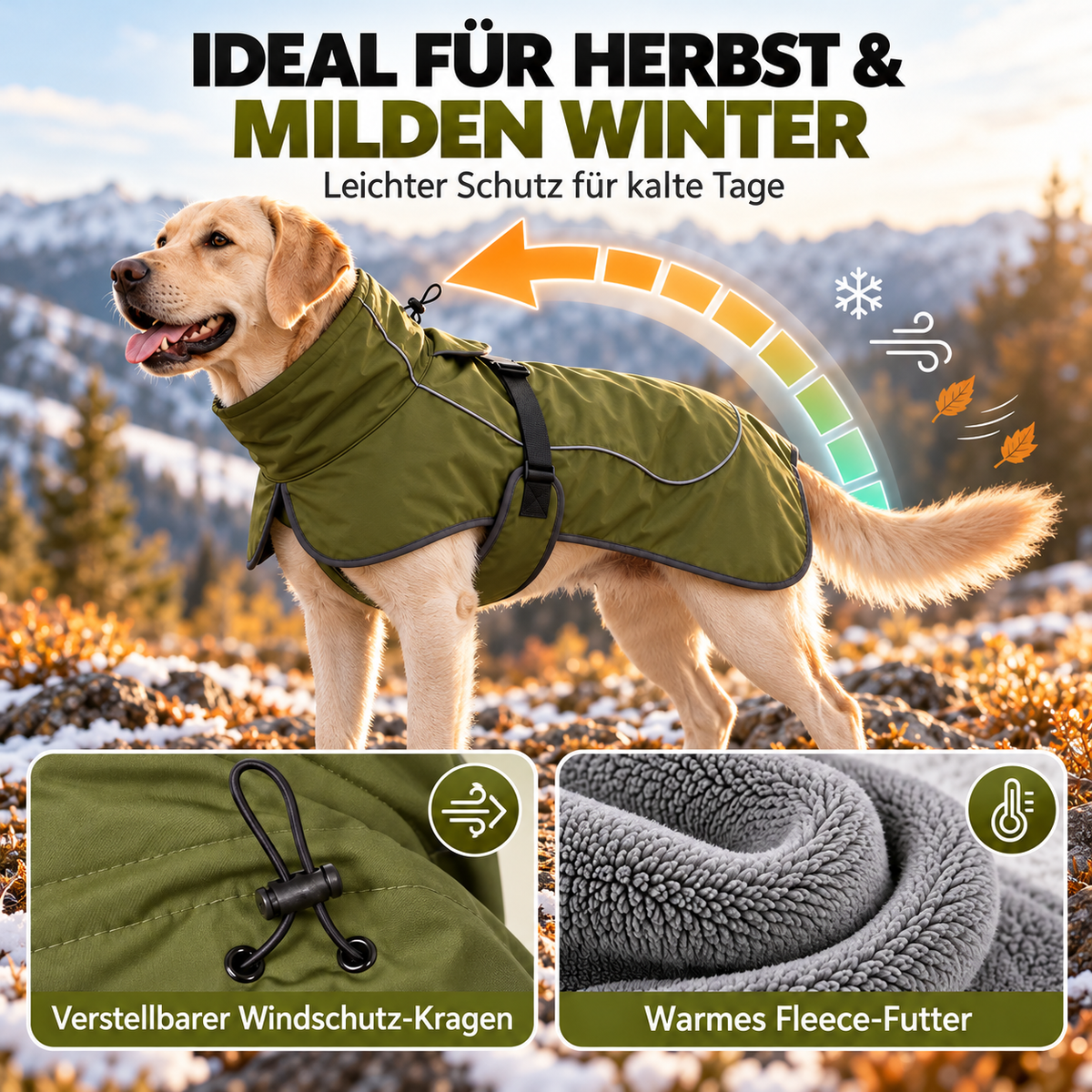 Camp Basel | Woofclad Winddichte Weste mit integriertem Geschirr