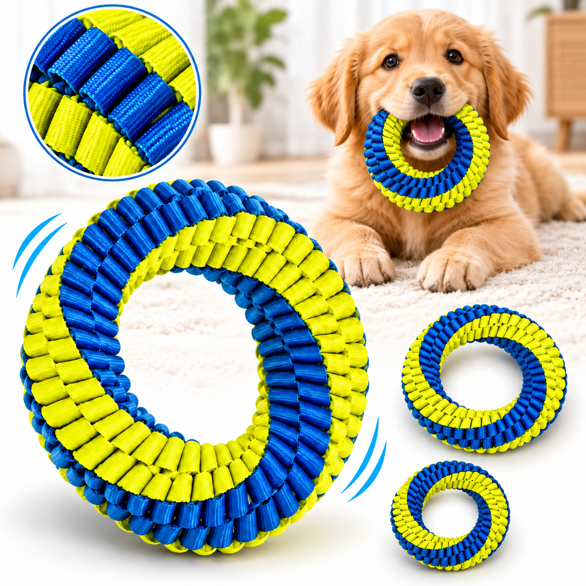 Interaktives Nylon-Seil-Hundespielzeug