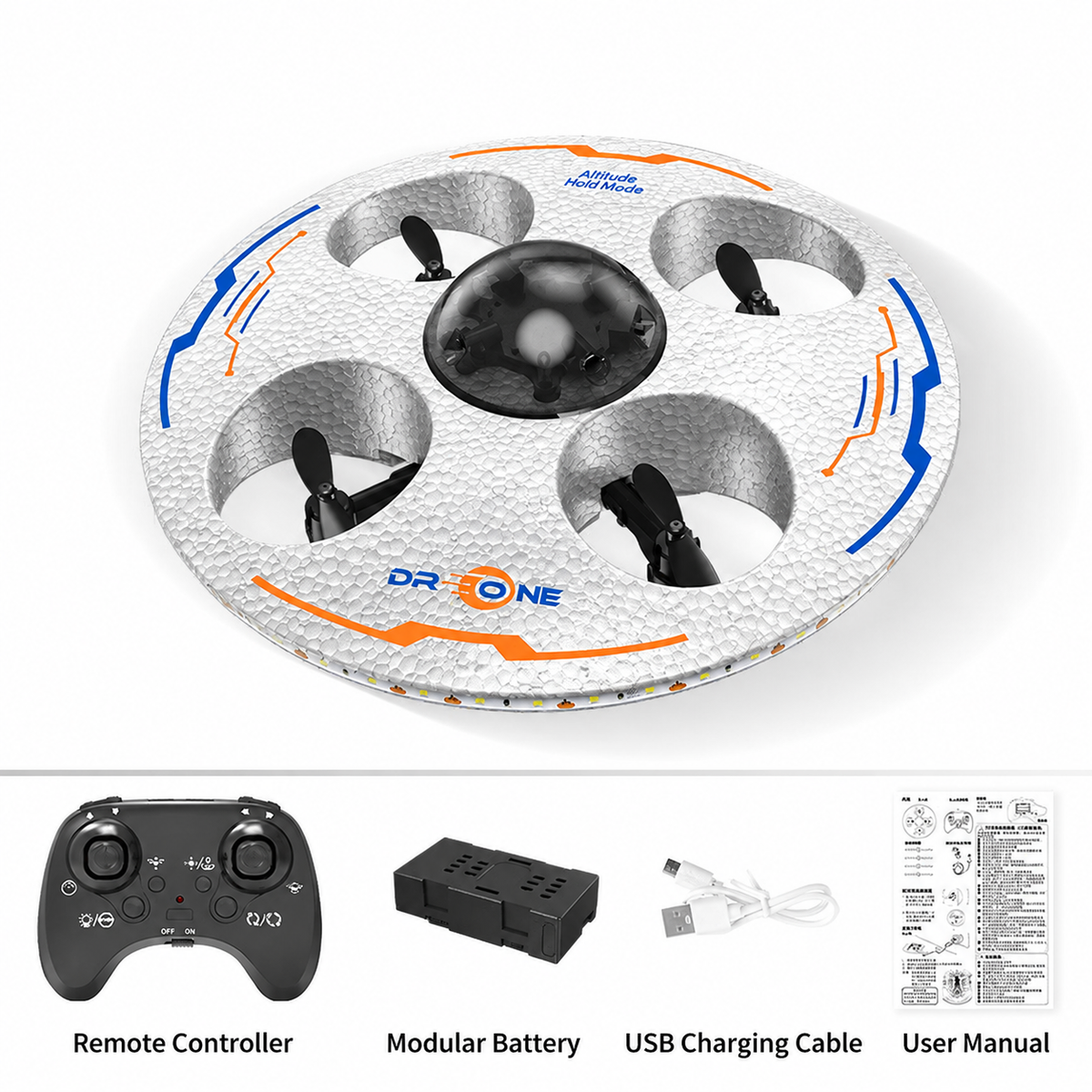 Ferngesteuerte LED-Fliegende-Untertasse-Drohne
