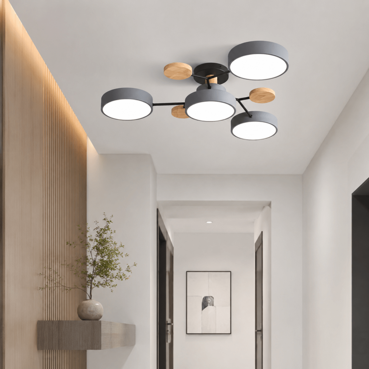 Moderne runde LED-Deckenleuchte mit minimalistischem Design