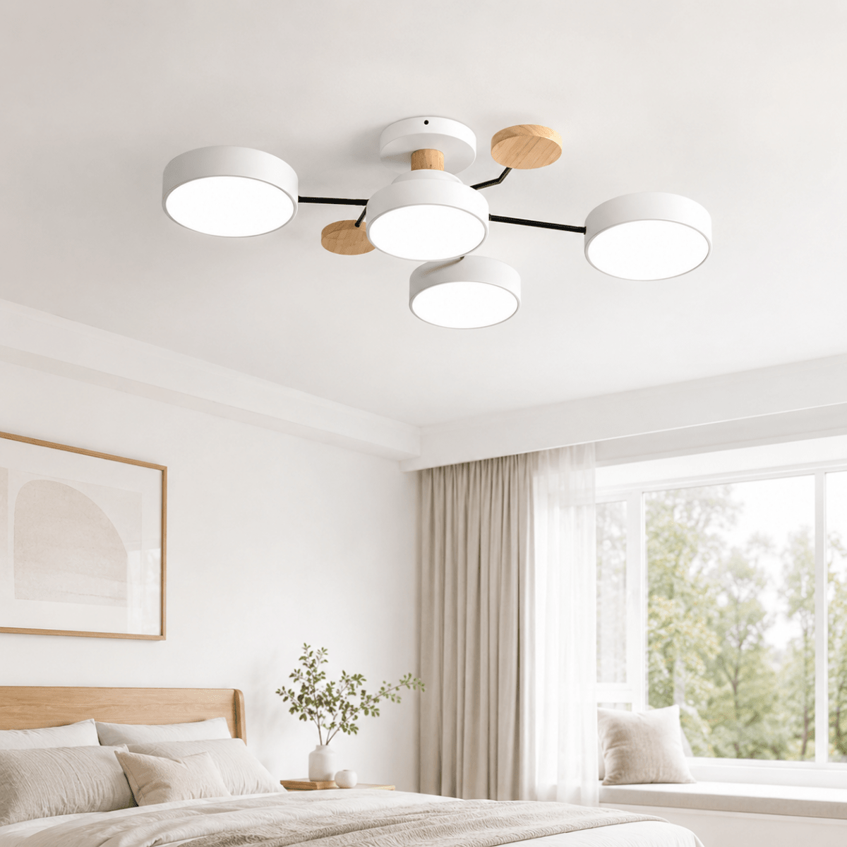 Moderne runde LED-Deckenleuchte mit minimalistischem Design