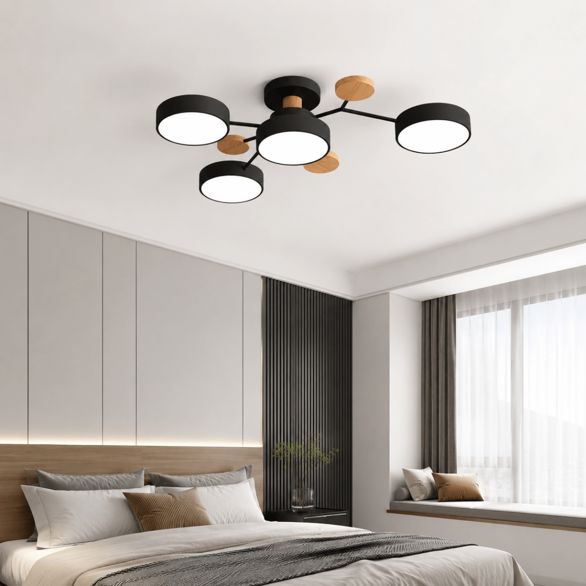 Moderne runde LED-Deckenleuchte mit minimalistischem Design