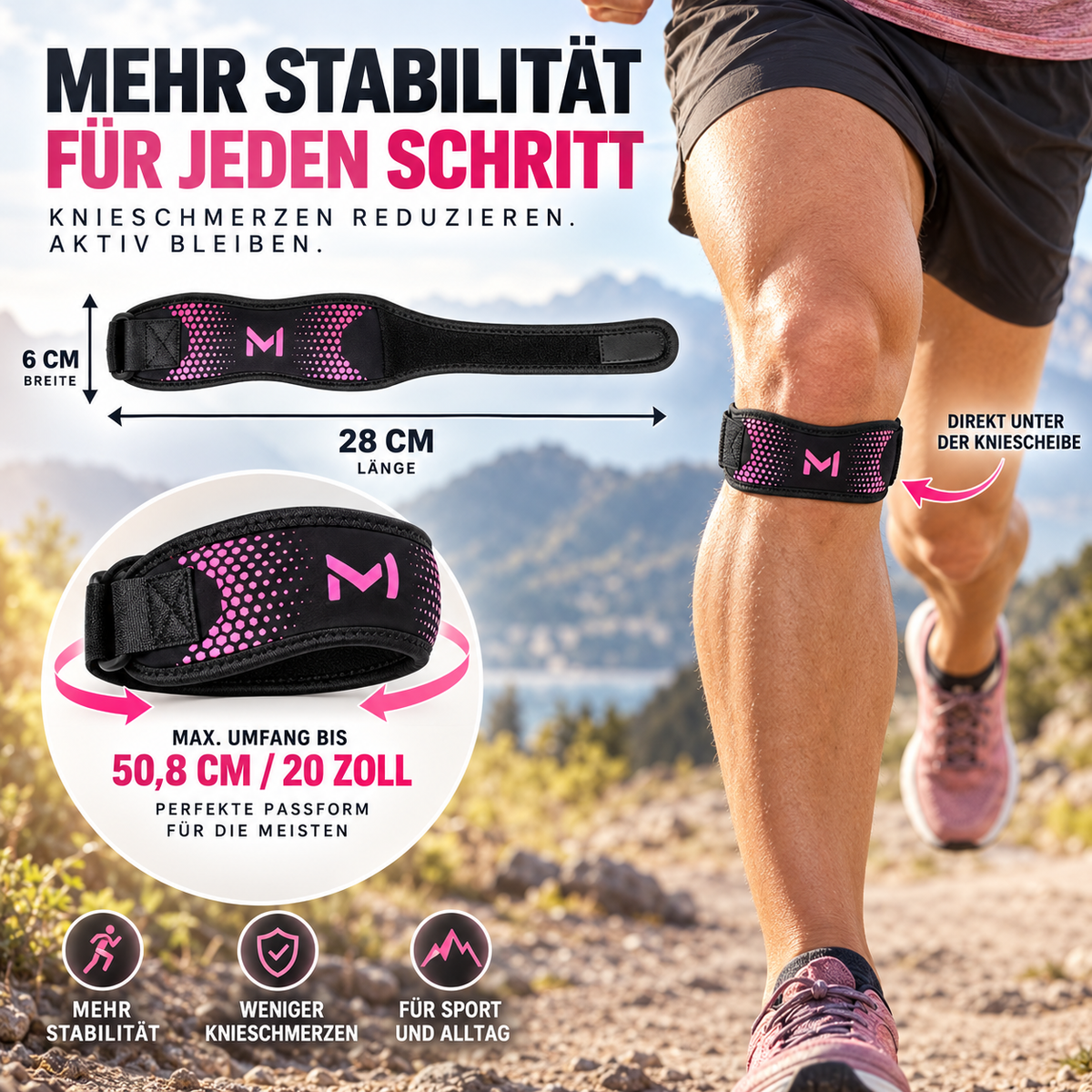 Camp Basel | Strapure Verstellbare Patella-Stützbandage