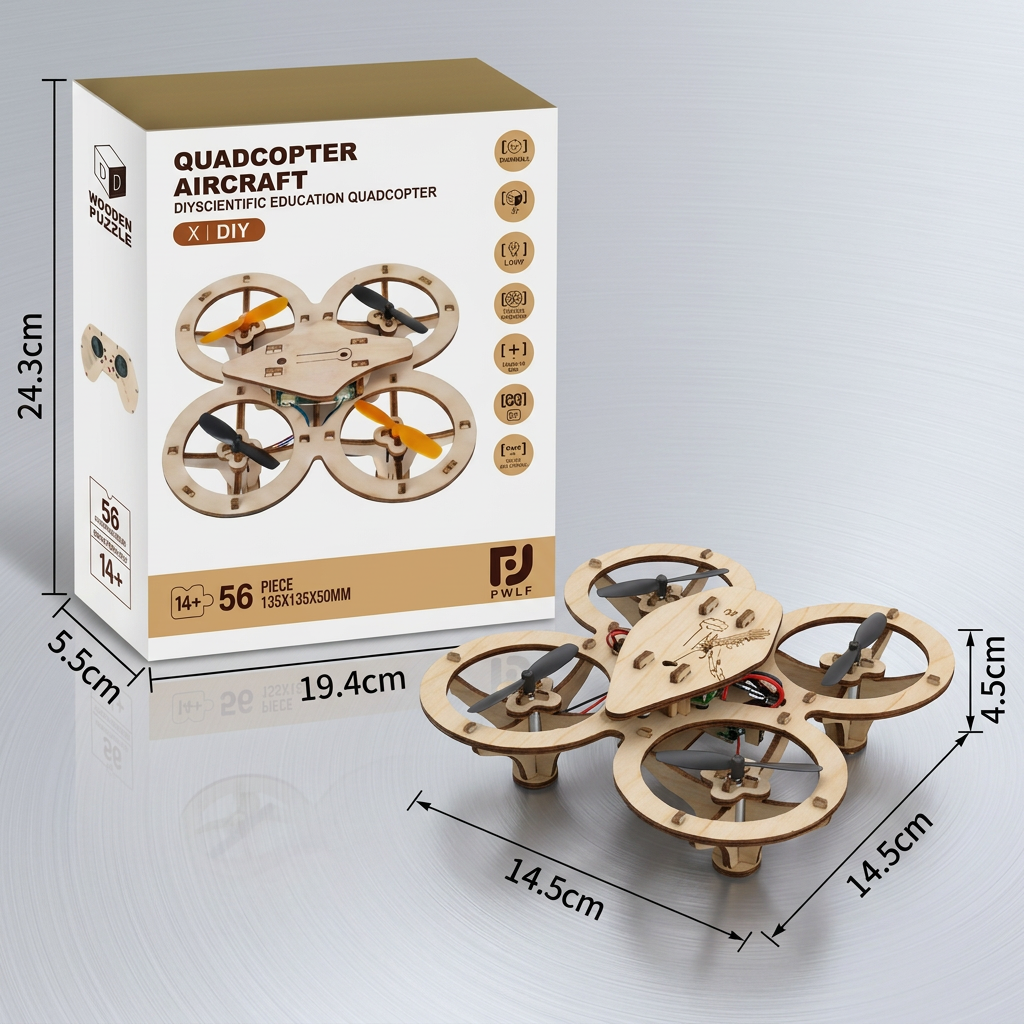 DIY Holz-RC-Quadcopter-Bausatz – Baue Dein eigenes fliegendes Abenteuer