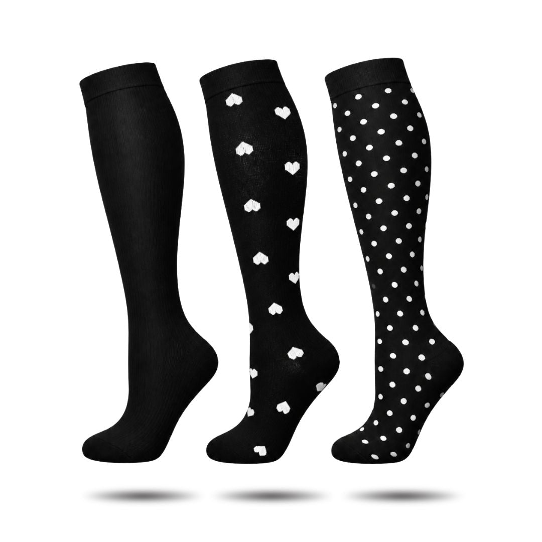 Kompressionsstrümpfe Damen 3er-Pack - Premium Stützstrümpfe