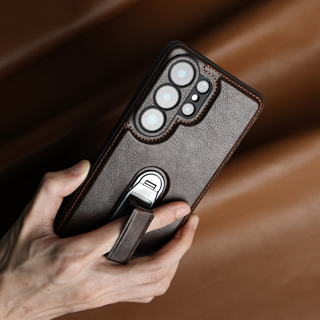 Premium Leder Stand Galaxy Handyhülle