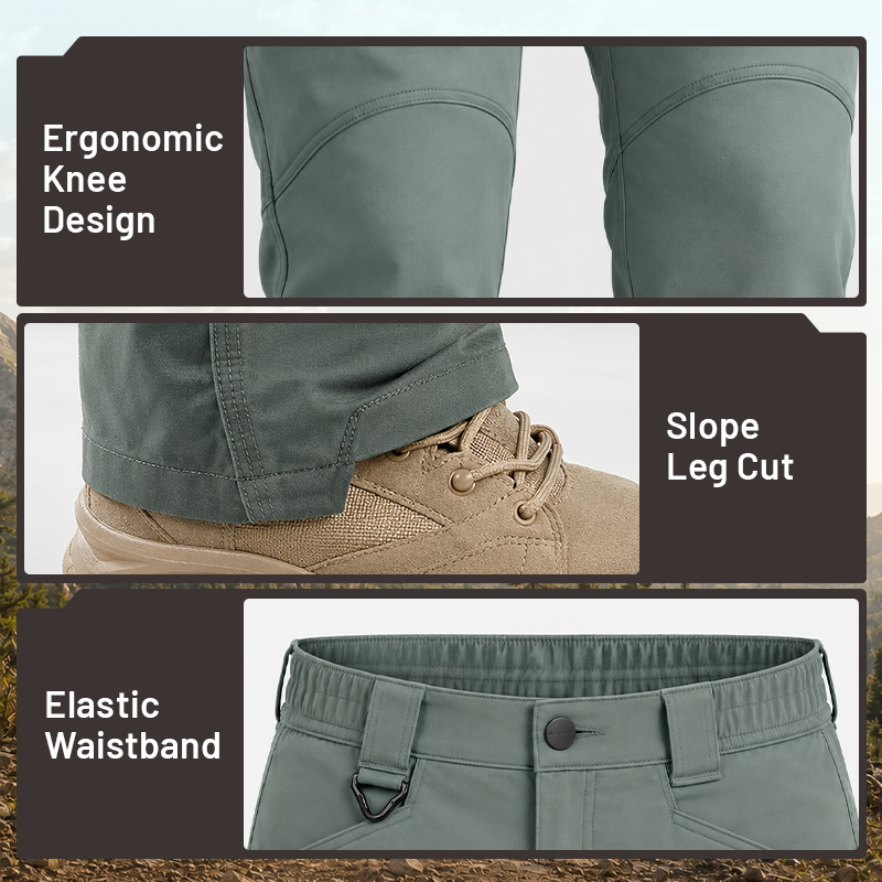 Herren 9-Taschen Straight Fit Taktische Wasserdichte Hose