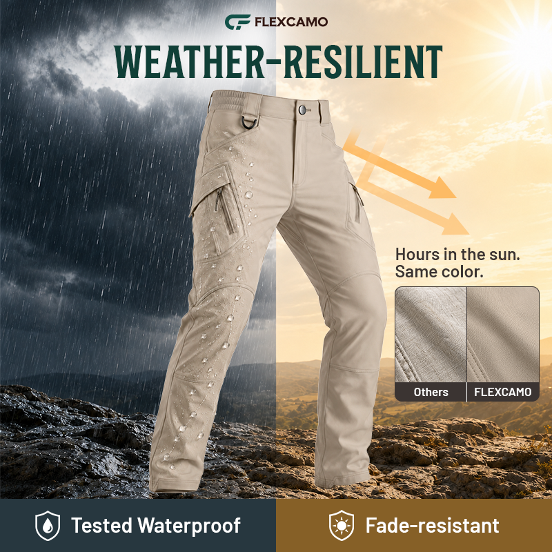 Herren 9-Taschen Straight Fit Taktische Wasserdichte Hose