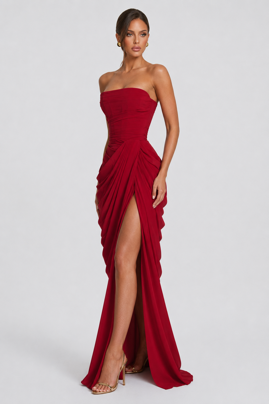 Drapiertes Abendkleid