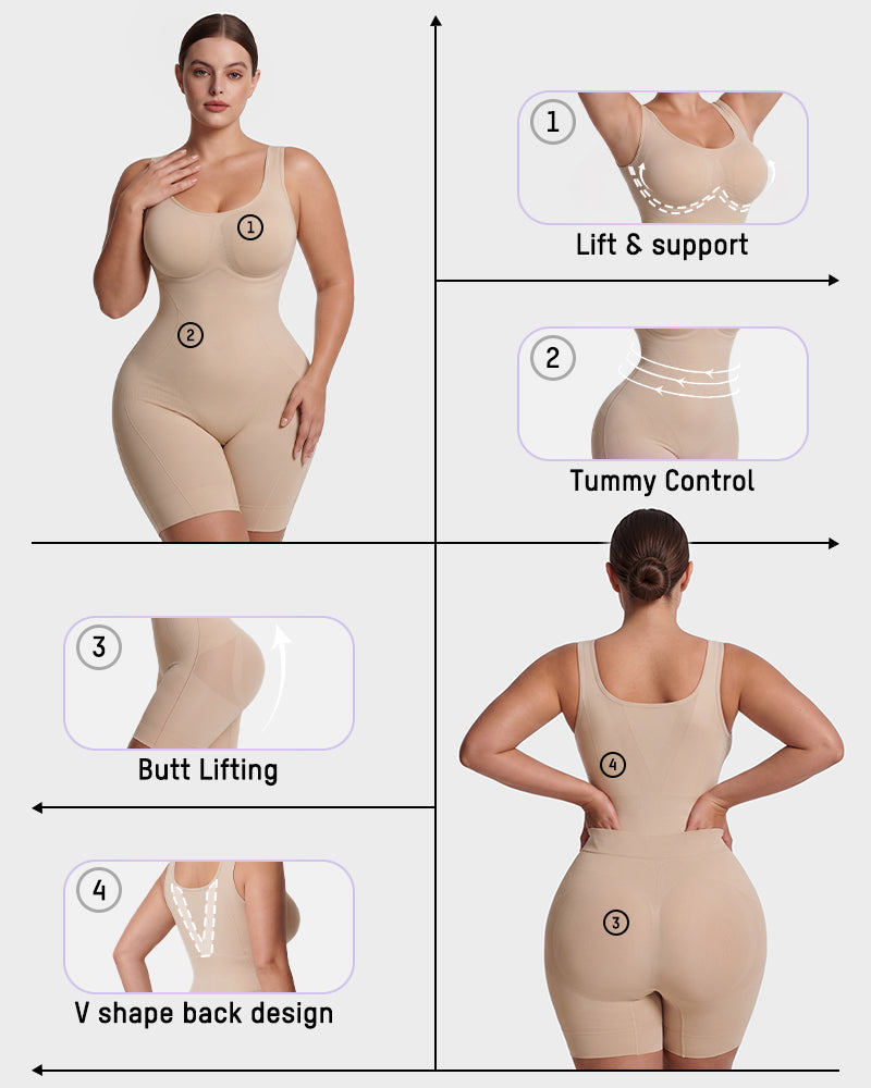 Bauchkontroll- und Po-Lifting-Bodysuit