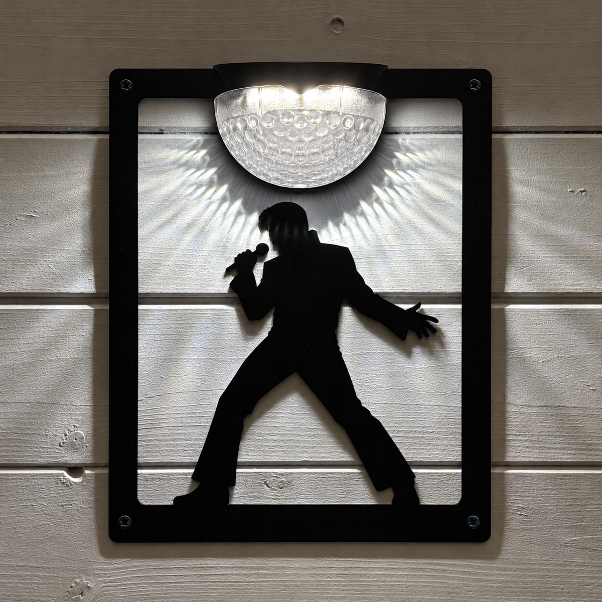 Elvis Solar-Wandplakette mit LED-Beleuchtung